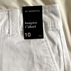 New York & Co. White Hampton 4” Shorts